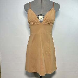 For Love and Lemons Nude Slip Mini Spaghetti Strap Dress S